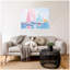 Abstrait voilier, paysage pastel et éclats de couleur par The Creative Bunch Studio, reproduction d'art sur toile encadrée