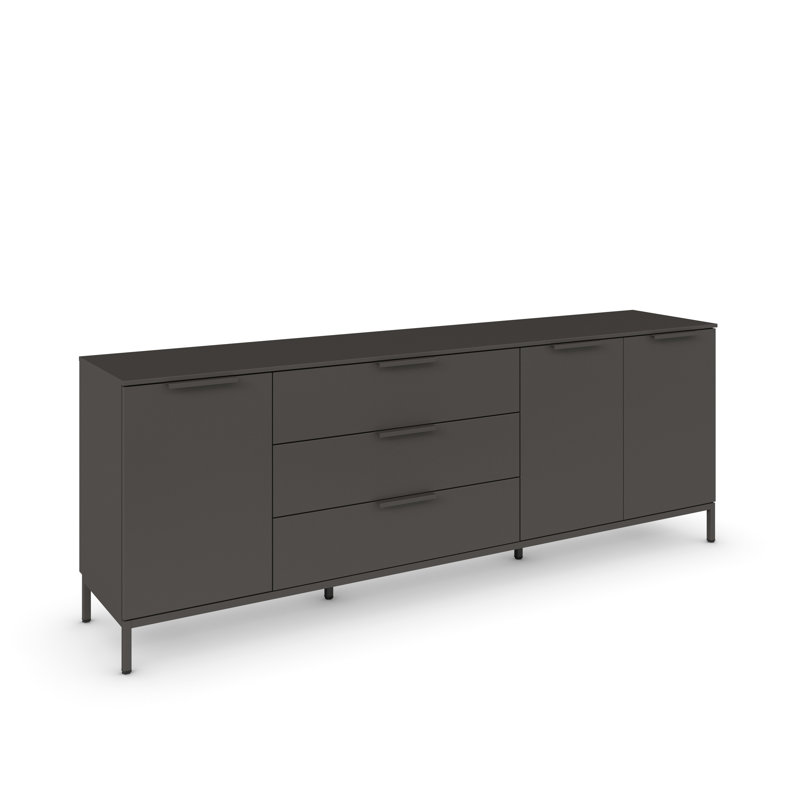 Flipp 3 Drawer 200Cm W Combo Dresser, Graphite