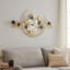 Grande horloge murale décorative en métal, 40 po de largeur, décor de bureau personnel