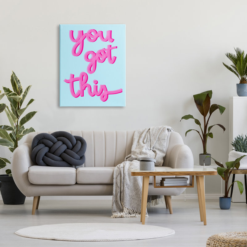 Impression sur toile, "You Got This Pink and Blue", H 40 po x l 30 po x P 1,5 po