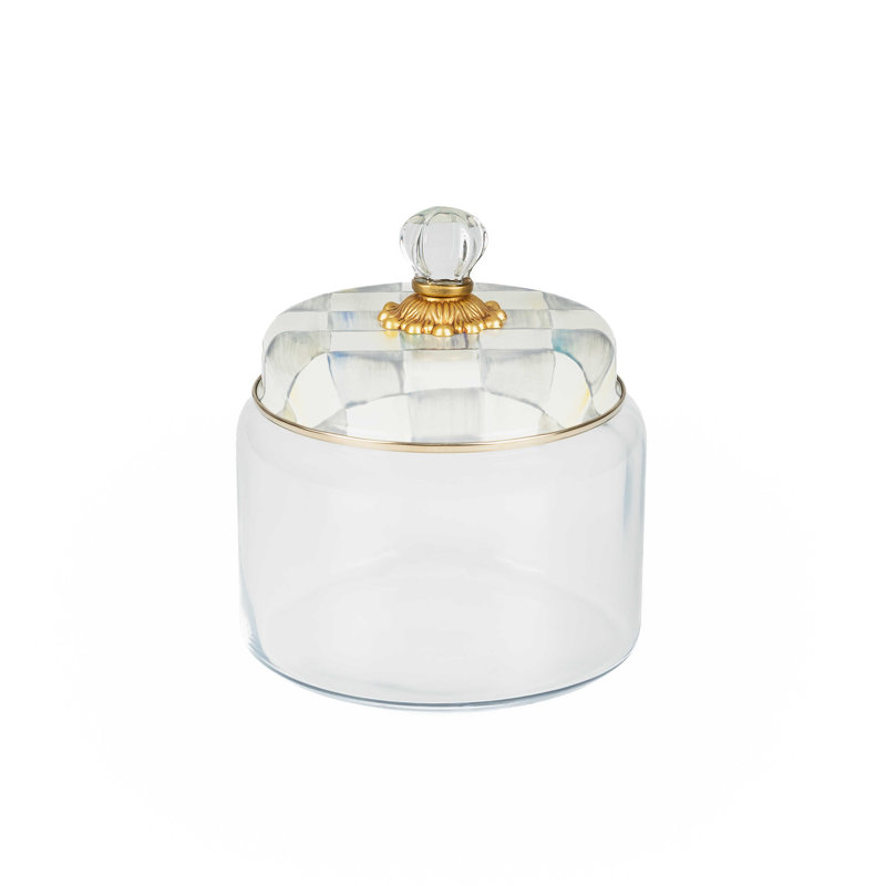 Sterling Check Kitchen Canister, 64 oz.