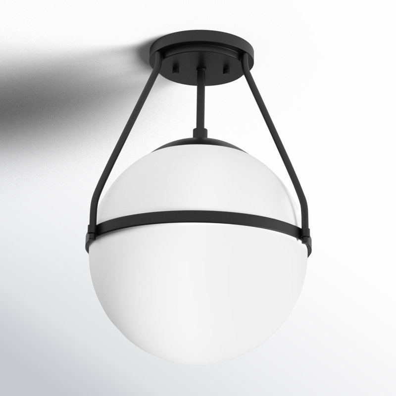 Amirah 1-Light Ceiling Light in Matte Black, Matte Black