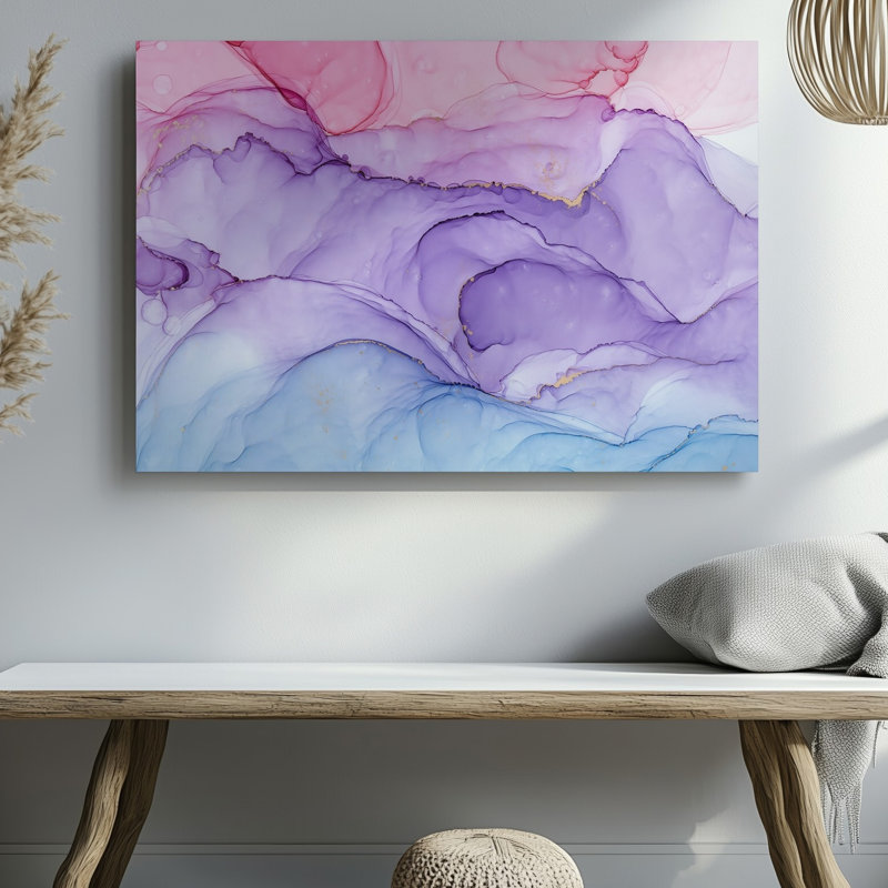 Reproduction d'art sur toile, fond doux dégradé éthéré qui mélange harmonieusement des nuances, H 9 po x l 12 po