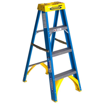 3 - Step Fiberglass Folding Step Ladder