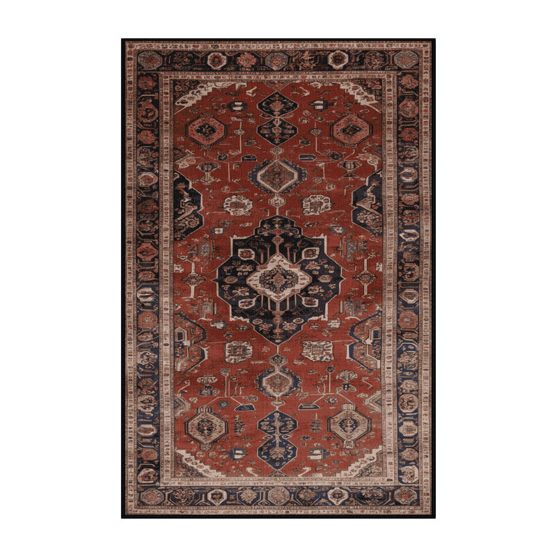Tapis brun lavable à la machine, Rectangle 4 pi x 6 pi