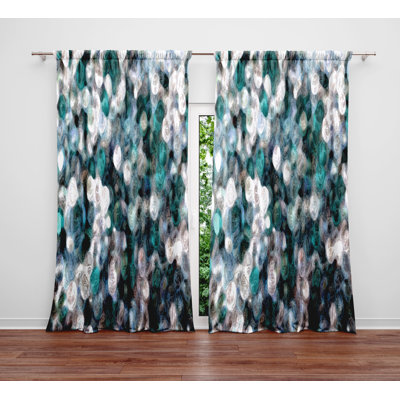 Ridling Semi Sheer Curtain Panel Pair