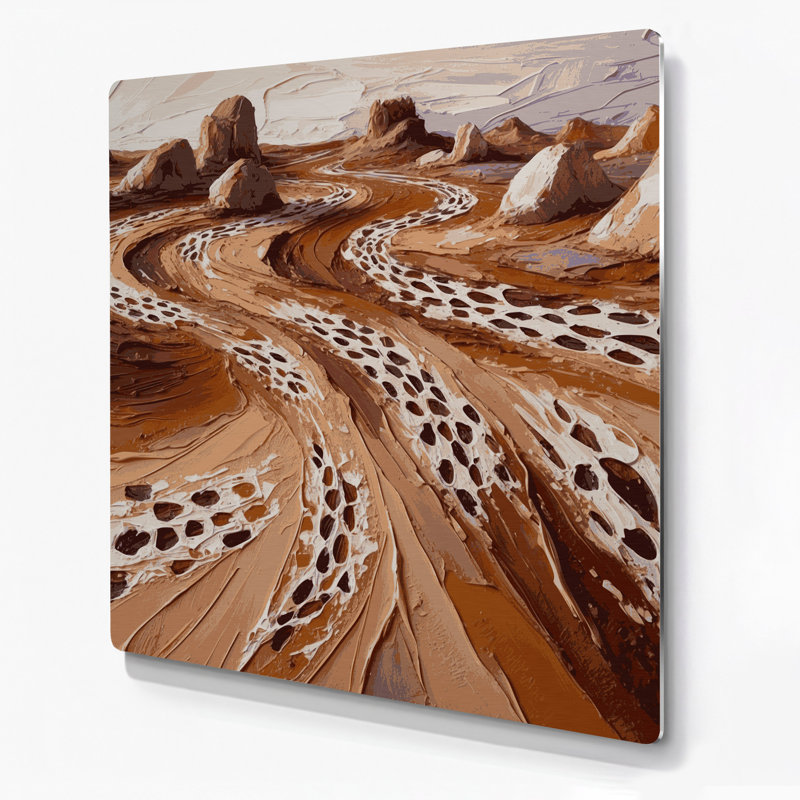 Art mural en métal brun du sud-ouest à motifs Coyote, H 384 po x l 384 po x P 0,05 po