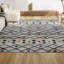Tapis crème / bleu marine Keiaja Beni Souk-1970664289