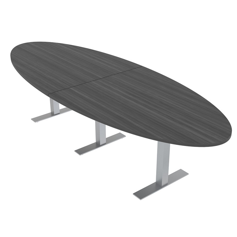 Table de conférence avec bases en forme de T, Nuit asiatique, L 120 po x l 48 po