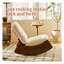 Chaise berçante Glider avec revêtement haut dossier, tissu blanc