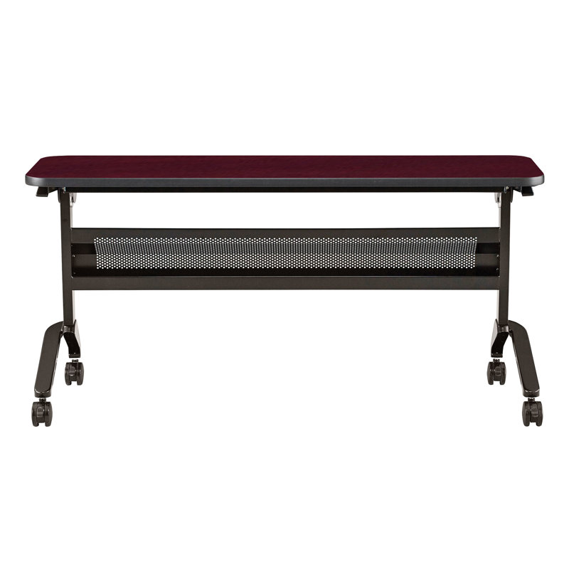 Table de formation Flip-N-Go rectangulaire, LPL, Acajou royal, Argent argent, H 29 po x L 60 po x l 18 po
