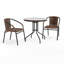 Amlie 28'' Round Glass Dining Table and 2 Rattan Chairs Set by Flash Furniture-1096051287