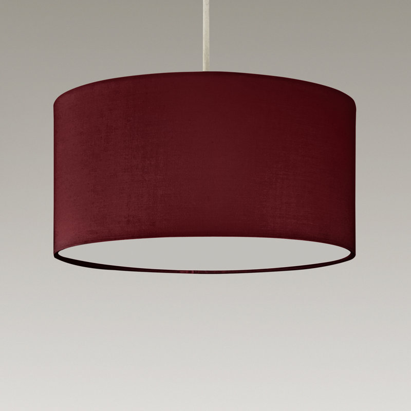 Lucia 15cm H Cotton Drum Lamp Shade ( Uno ), Red