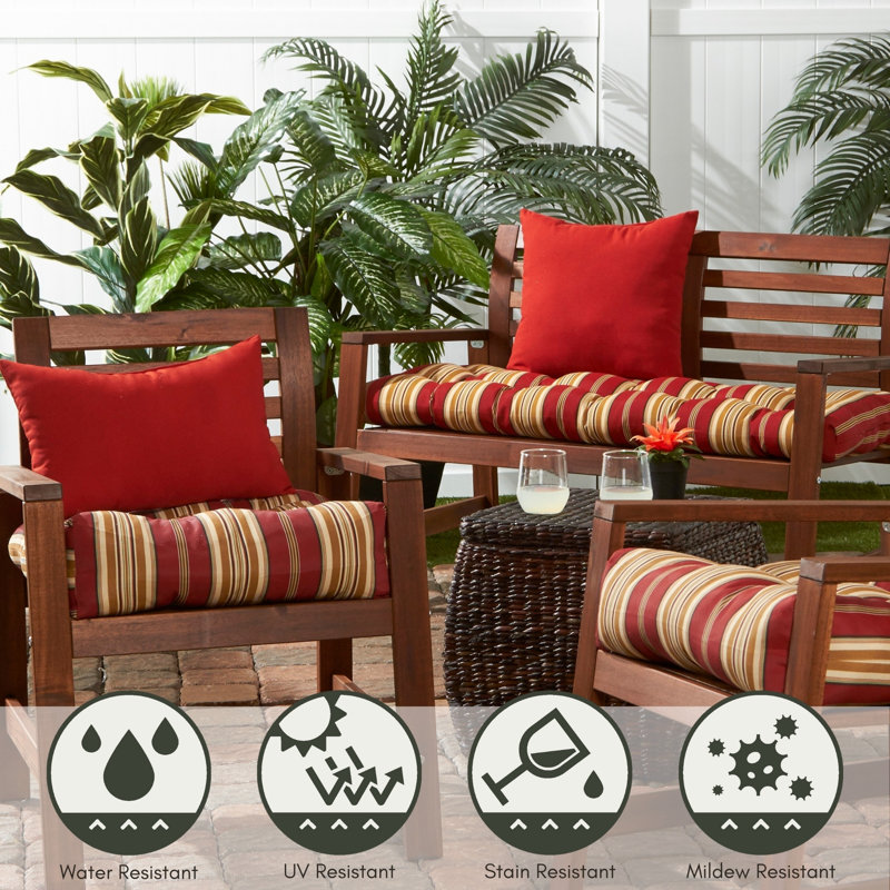 Outdoor Dining Chair Cushion, Roma Stripe