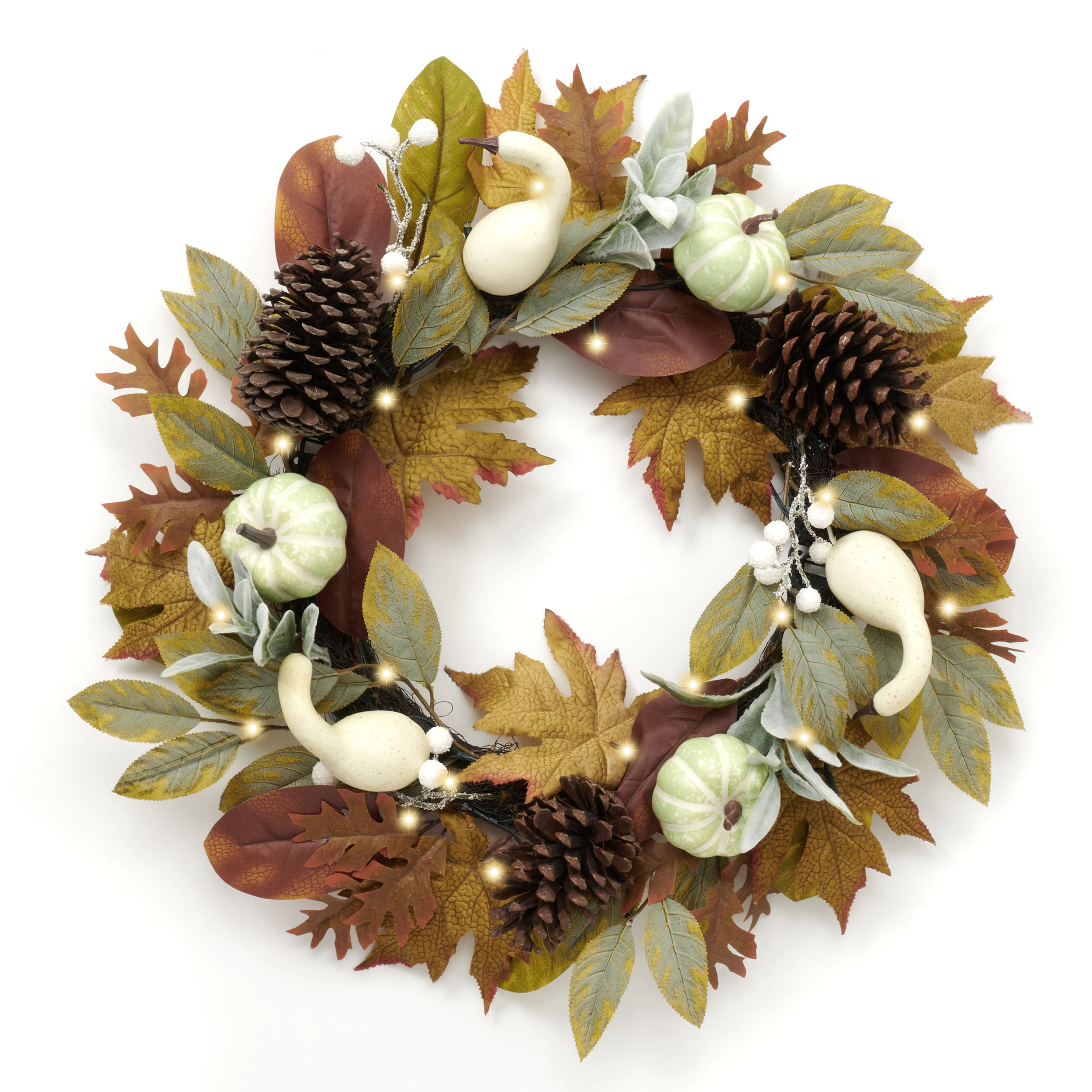 Primrue Harvest Day 22 Inch Fall Harvest Pumpkin and Pinecone Lighted ...