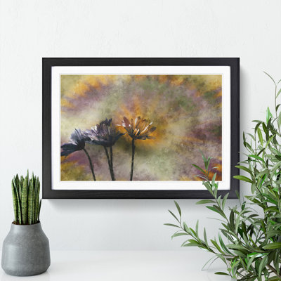 Three Daisies - Picture Frame Graphic Art