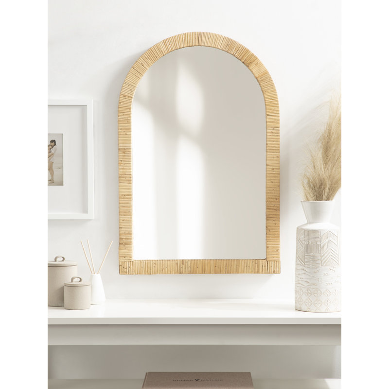 Ashwini Engineered Wood Flat Mirror, 30" H x 20" W, Natural