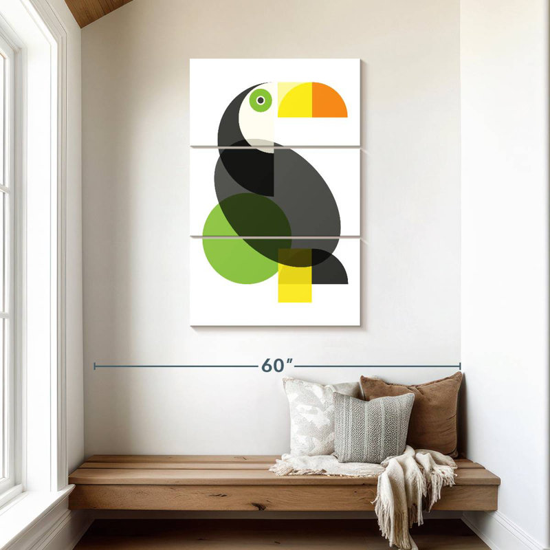 Toucan géométrique Ashelle, H 45 po x l 28 po