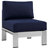 Shore 6-piece Outdoor Patio Aluminum Sectional Sofa Set-23593035