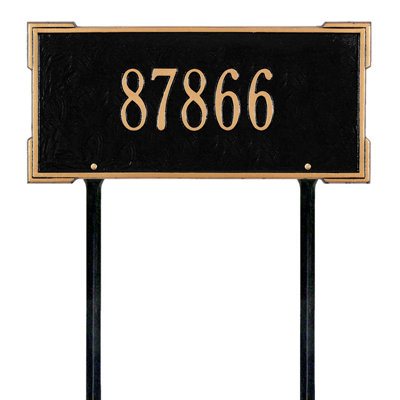 Roanoke 1-Line Lawn Address Sign