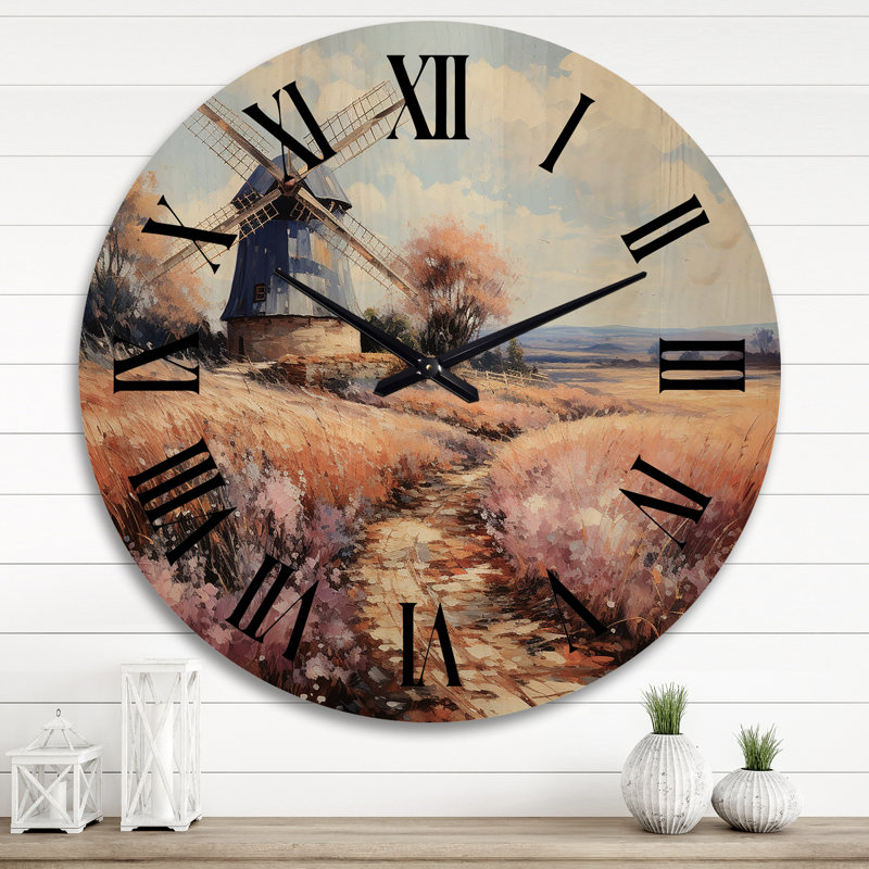 Horloge murale en bois massif Ronda, Très grand