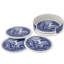 Spode Blue Italian Ceramic Coaster St W/Hldr