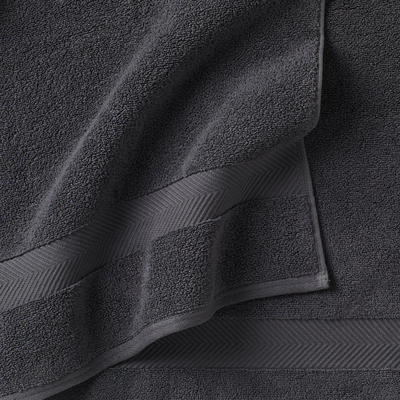 Rane Plush Cotton 6-piece Towel Set, Charcoal