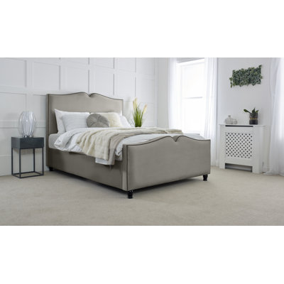 Chinenye Upholstered Velvet Sleigh Bed