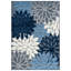 Tapis floral bleu marine / ivoire intérieur / extérieur-1054705795-1054705852