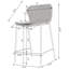 Tabouret en faux métal (ensemble de 2)