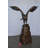 Eagle Landing On A Rock Bronze Statue - Size: 51"L X 36"W X 58"H.