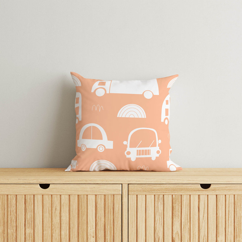 Traffic Throw Pillow, Peach, 26"H x 26"W