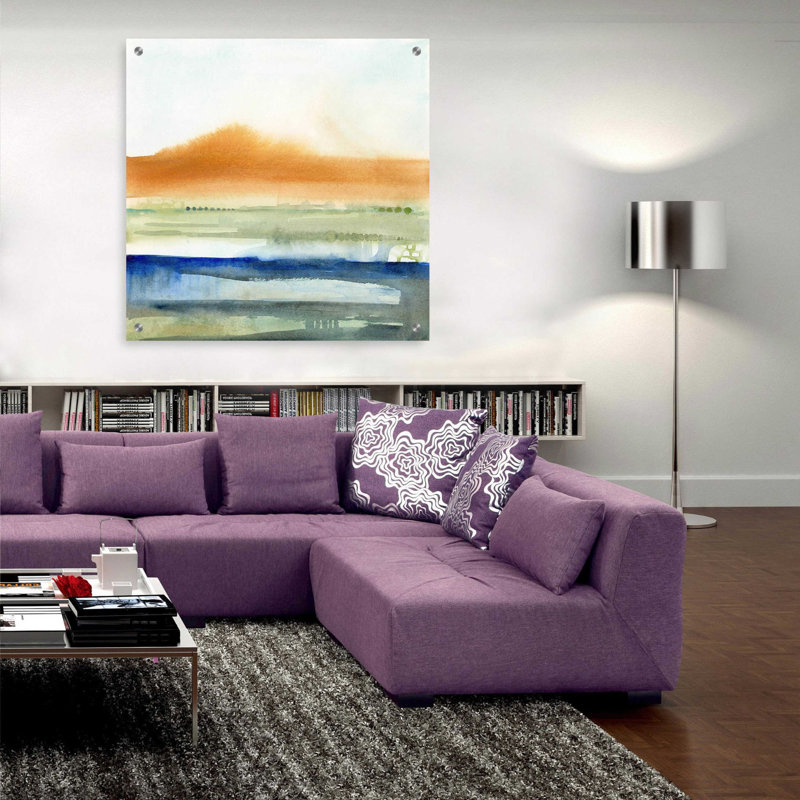 «Sunwashed Strata II» par Victoria Borges, art mural acrylique, H 36 po x l 36 po x P 0,2 po