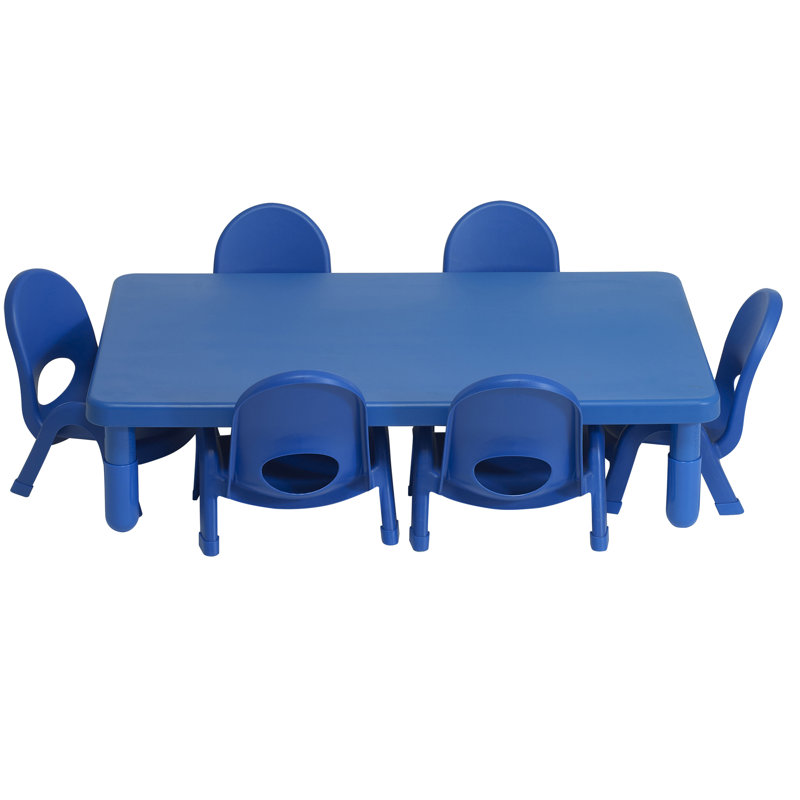 MyValue Toddler Set 6  Rectangle, Royal Blue