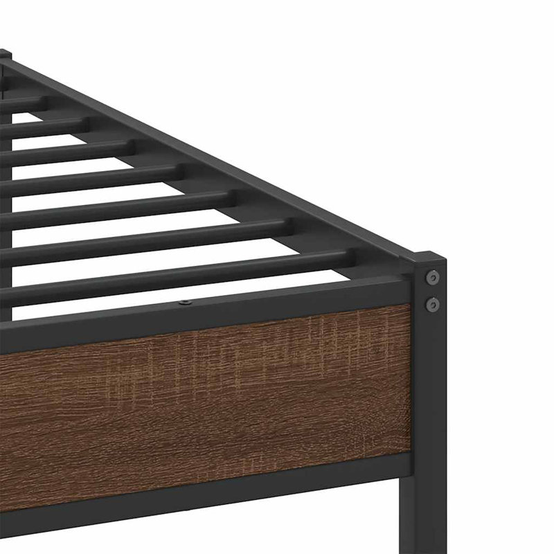 Bed, European Kingsize (160 x 200cm), Brown Oak