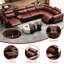 Upholstered 29.75 " Leather Power Reclining Sectional