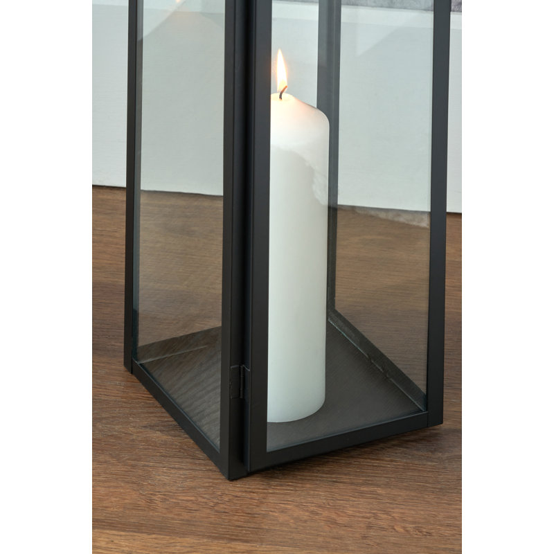 Metal Lantern, 81cm H x 19cm W x 81cm D, Black