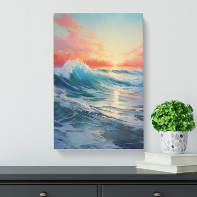 Seascape Contemporary Art - Wrapped Canvas