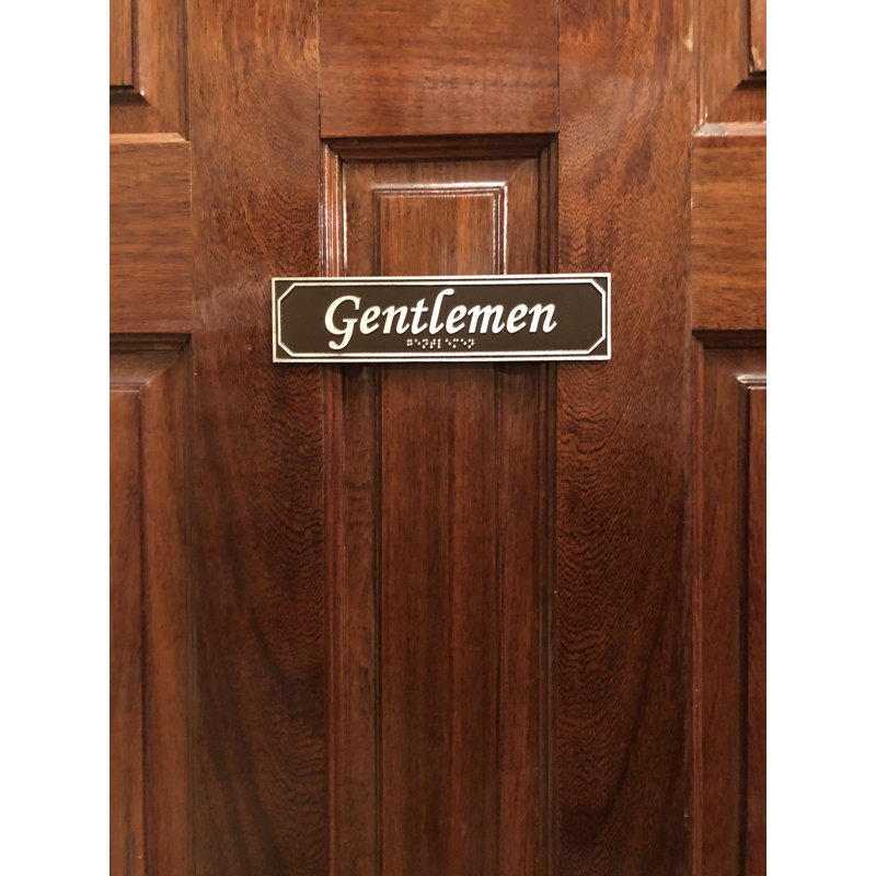 Panneau de porte Gentlemen, Aluminium poli noir
