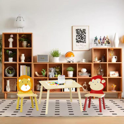 Kids Table and Chairs Set, 3-5 Pieces Toddler Table and Chair Set, Wooden Activity Play Table Set by Zoomie Kids
