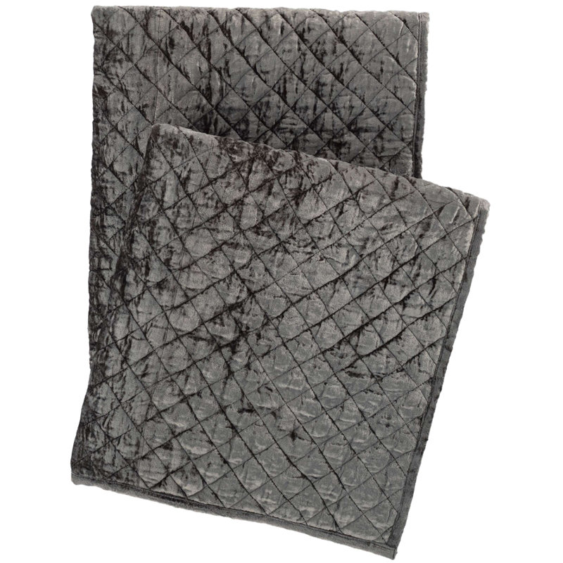 Patina Velvet Throw, Gray