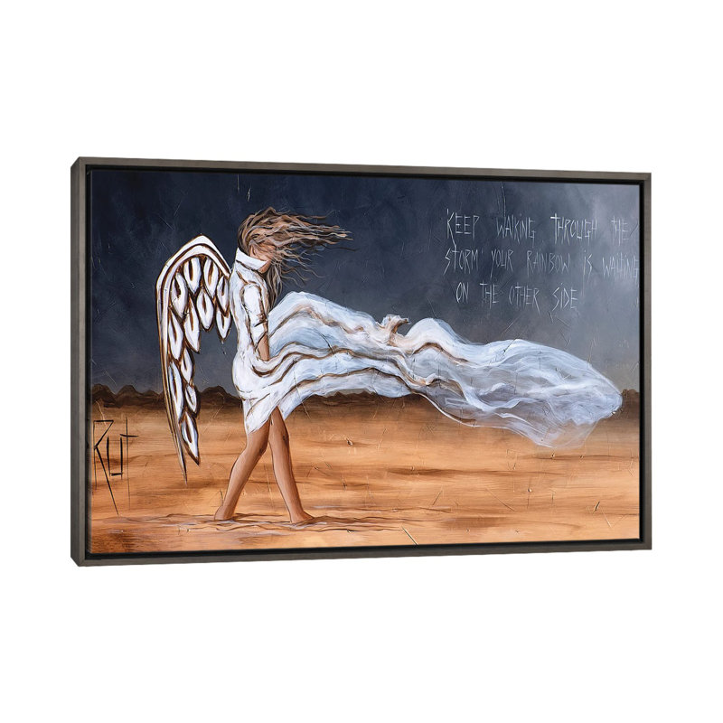 Keep Keep Through the Storm par Rut Art Creations - reproduction d'art, H 26 po x l 18 po x 1,5 po, Pas de tapis