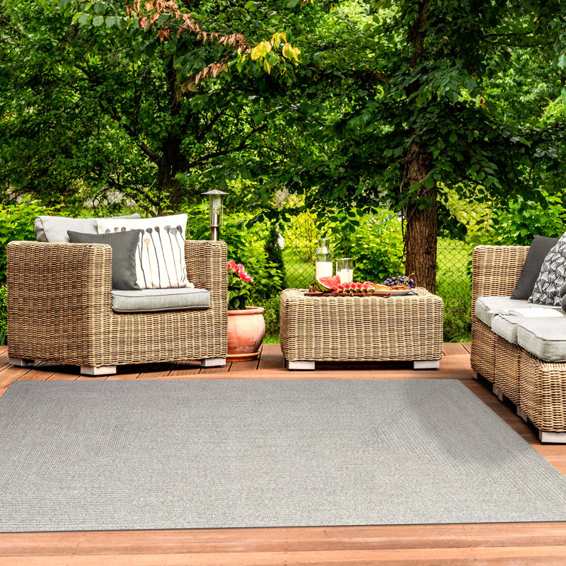 Tapis intérieur / extérieur en toile tressée Neufeld, Rectangle 6 pi x 9 pi