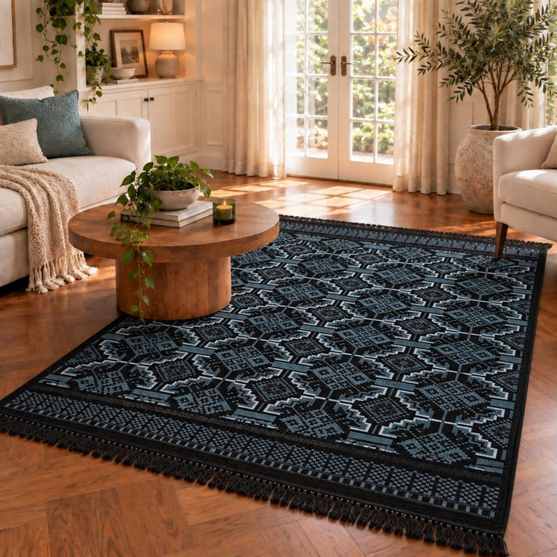 Tapis moderne à double face lavable 3 pi x 5 po Liam pour salon, SA25AT