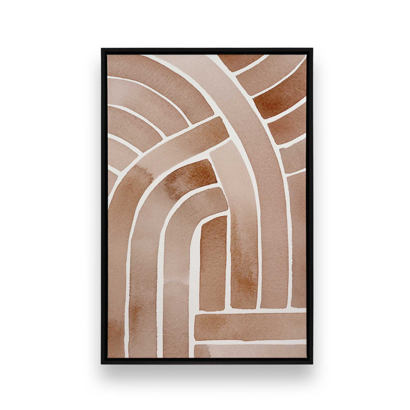 Terre tressée v2, reproduction sur toile roulée, Cadre flottant noir satiné, H 48,75 po x l 32,75 po x P 1,75 po