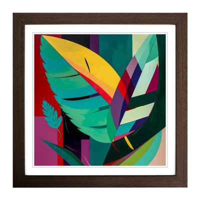 Tropical Leaf Suprematism No.7 - Framed Print
