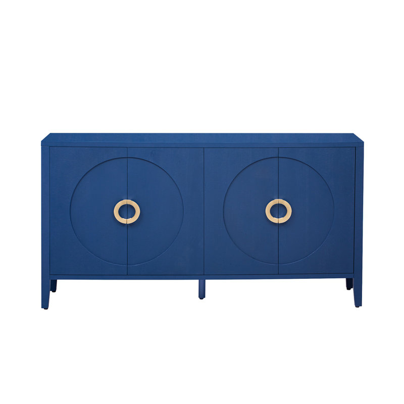 Armoire distinctive en placage de sapin avec structure robuste à cinq pieds et portes arrondies uniques pour un rangement élégant