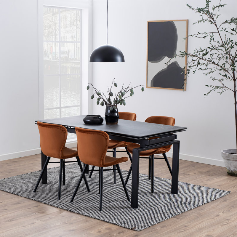 Humberto 82.5cm H Upholstered Side Chair, Copper