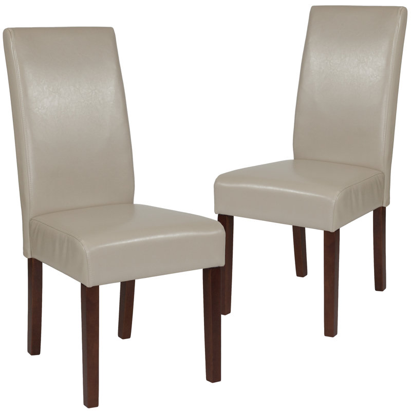 Arruda Tufted Parsons Chair with Side Panel Detail, Beige