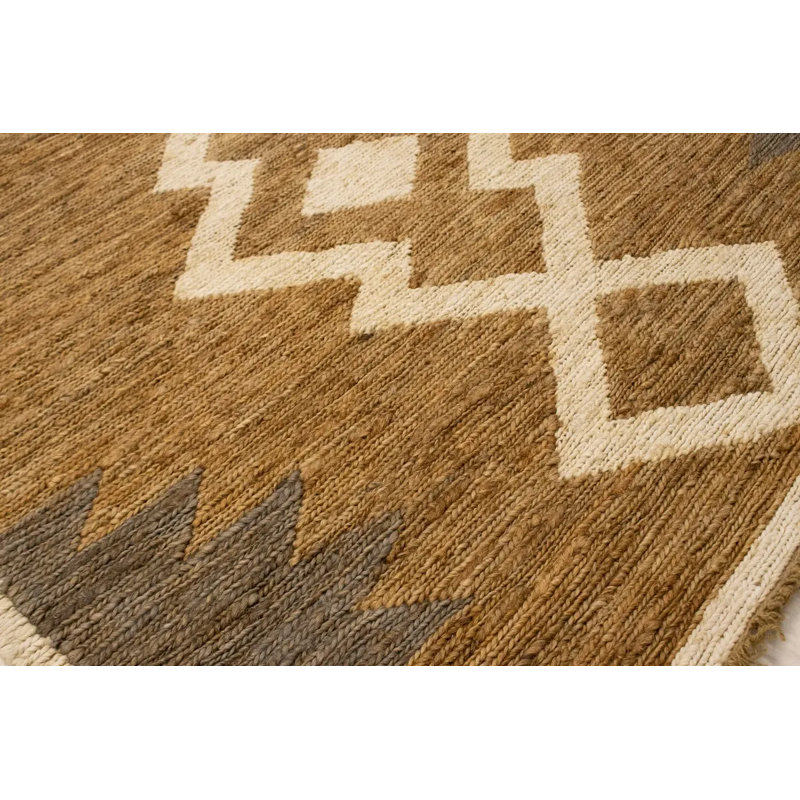 Tapis tressé moderne en jute Sumak 5X8